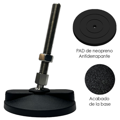 Pata niveladora articulado y antiderrapante para 300Kg Línea DB-04